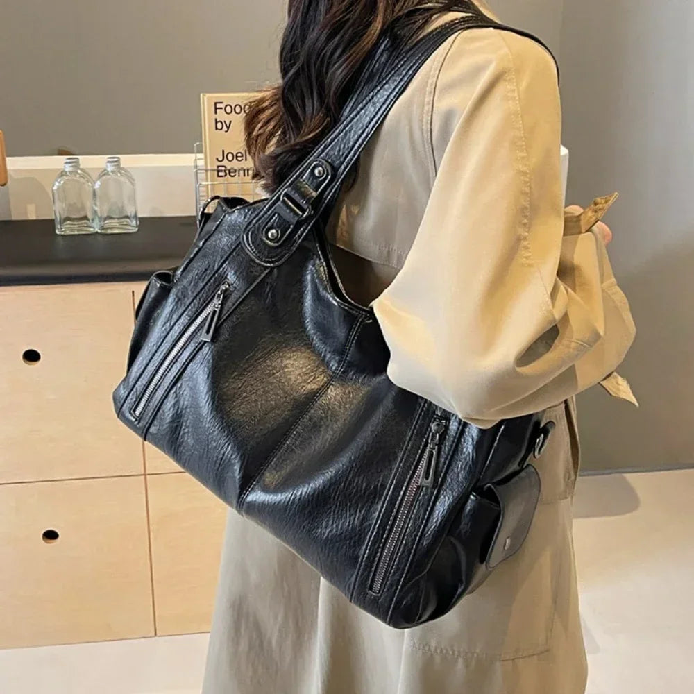 Luxury Soft Shoulder Tote Bag - Versatile Everyday Handbag