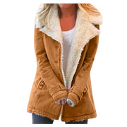 Faux Fur Fleece Coat - Warm Lamb Wool-Effect Winter Jacket