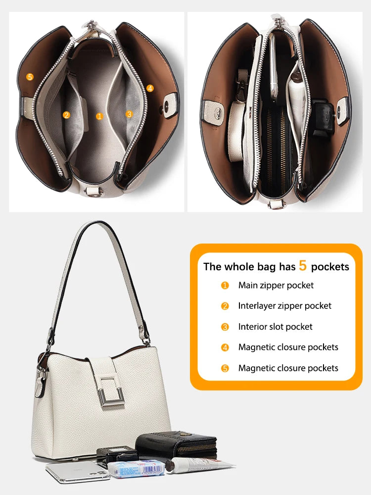 Genuine Leather Shoulder Bag | OWNLUXE