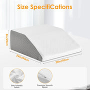 8-Inch Leg Elevating Pillow - Memory Foam Wedge for Side Sleeping & Rest