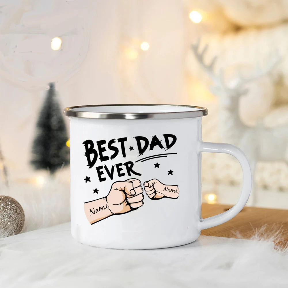 World’s Best Dad Ceramic Coffee Mug 11 oz, Black Handle