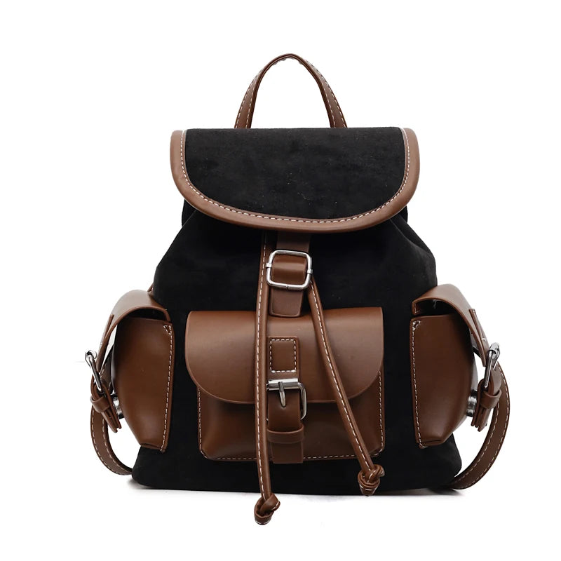 Compact Multi-Pocket PU Leather Backpack - Korean Fashion Mini Bag | OWNLUXE
