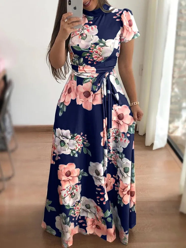 Women's Long Sleeve Round Neck Dress | OWNLUXE