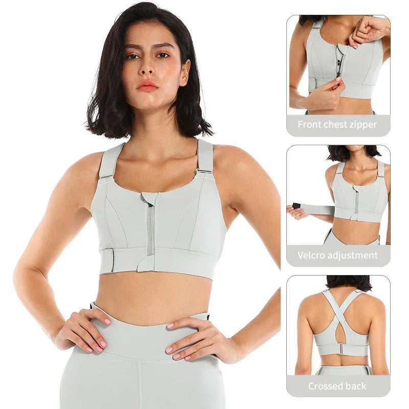 Adjustable Polyester Supportive Sports Bra | OWNLUXE