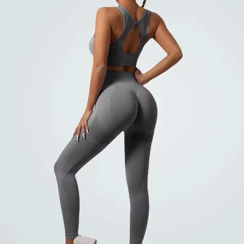 Seamless High-Waist Yoga Leggings - High-Stretch Fitness Pants