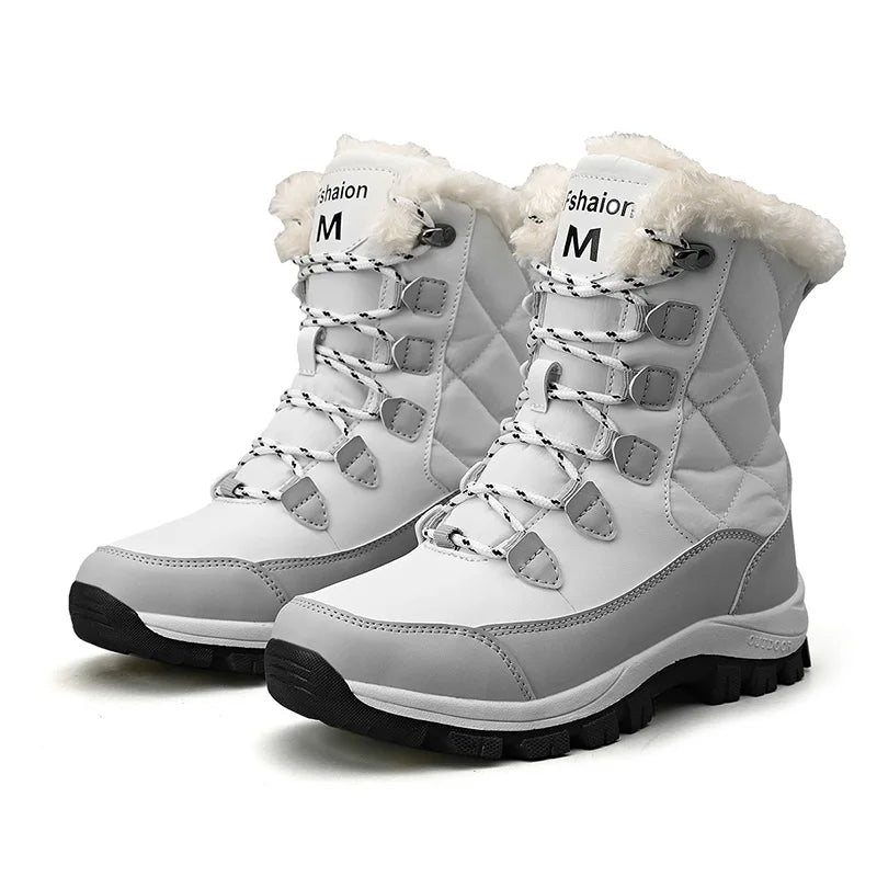 Plush Lined Ankle Snow Boots – Warm Grip Winter Style