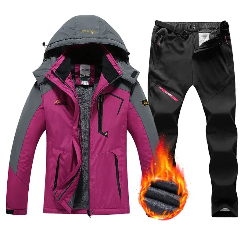 Women’s Waterproof Ski Jacket – Warm Hooded Snow Shell