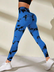 Women’s High-Waist Booty-Lifting Paisley Leggings – Seamless