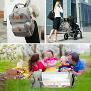 3-in-1 Diaper Bag Backpack with Foldable Baby Bed & USB Charging | OWNLUXE