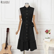 Sleeveless A-Line Dress | OWNLUXE