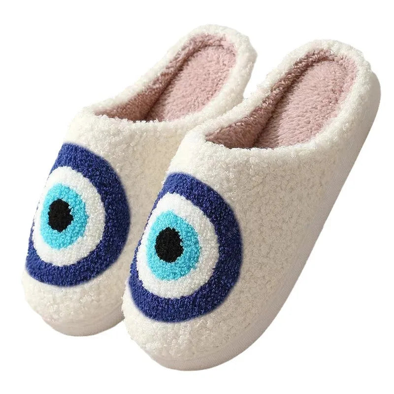 Winter Plush Family House Slippers – Warm Non‑Slip Slides
