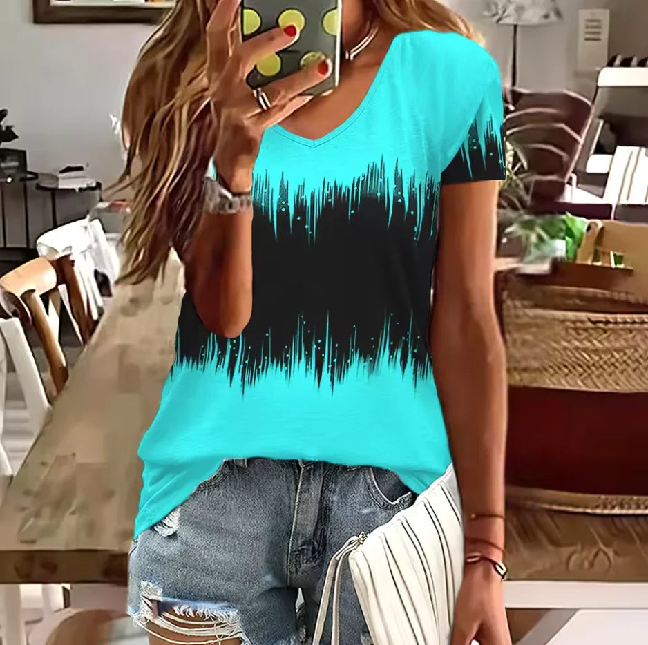 Digital Print Knit Top / Haut tricoté à imprimé numérique