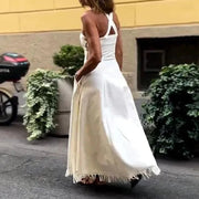 Off-Shoulder High-Waist Slim-Fit Maxi Dress | OWNLUXE