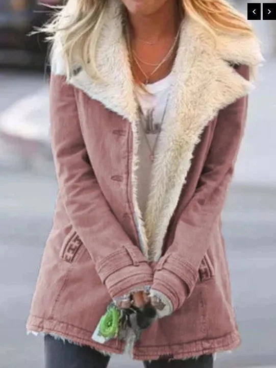 Faux Fur Fleece Coat - Warm Lamb Wool-Effect Winter Jacket