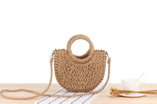 Spacious Straw Woven Crossbody Bag | OWNLUXE