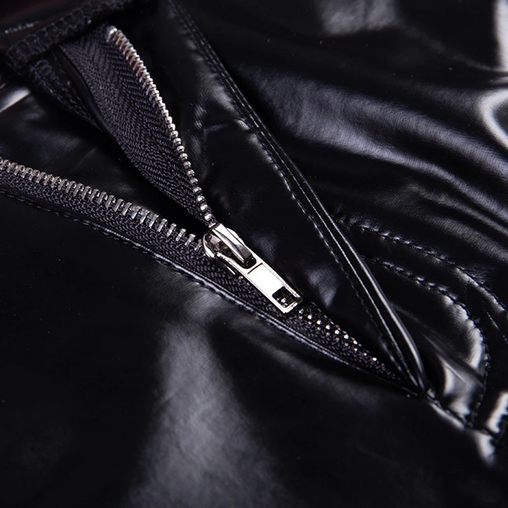 Faux Leather Butt-Lifting High-Waist Running Leggings | OWNLUXE