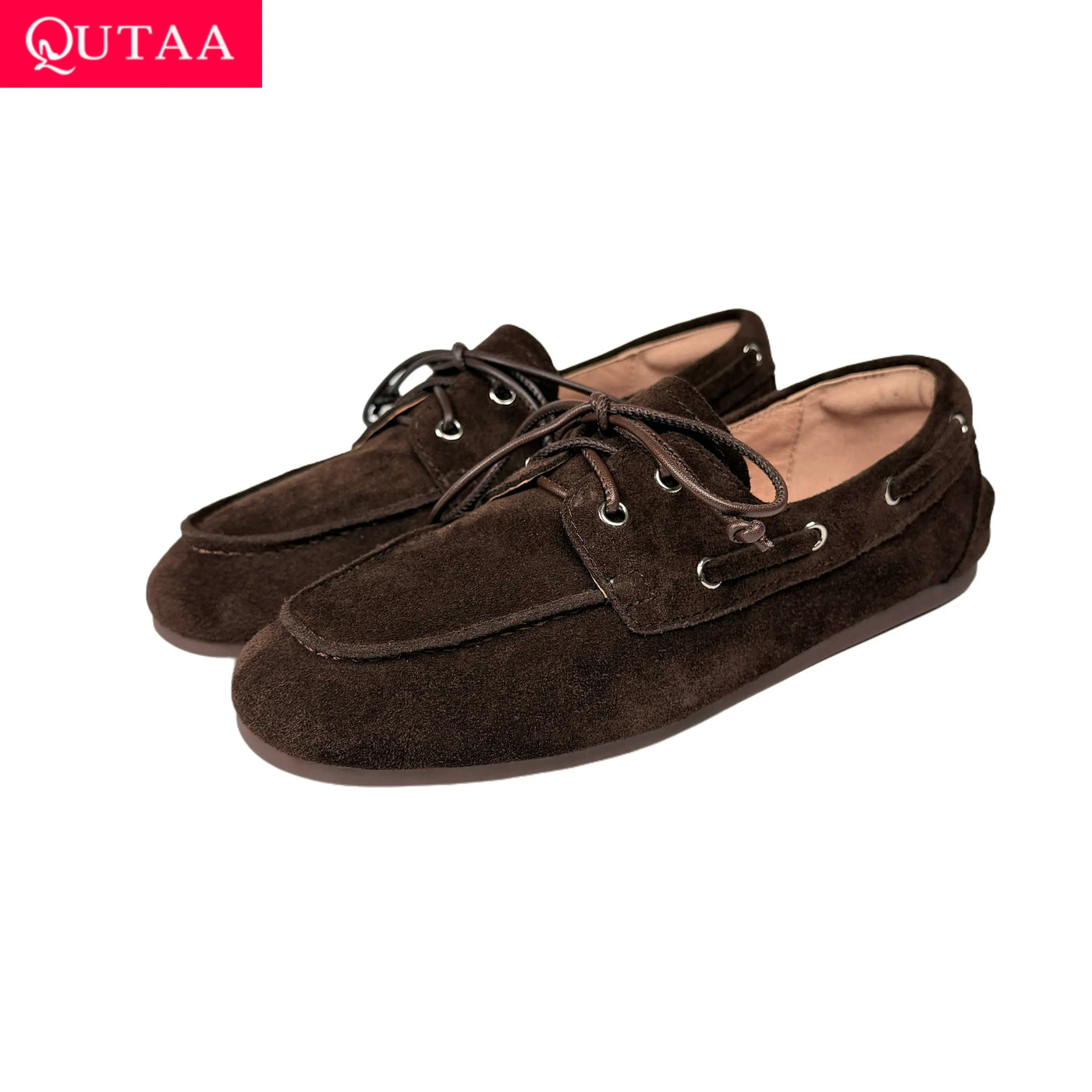Women's Round Toe Lace Leather Loafers – Shop at OWNLUXE
