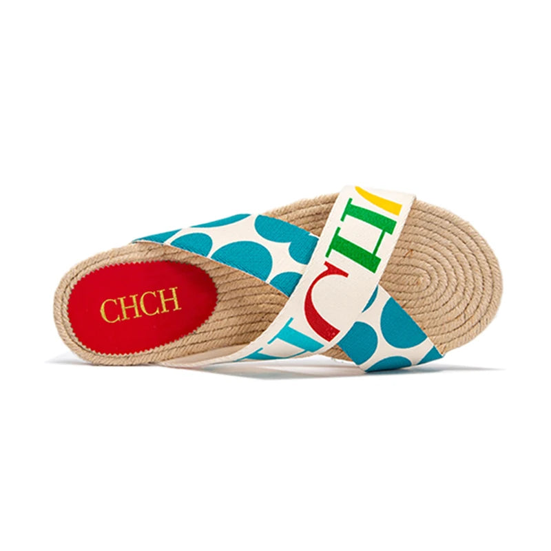 Woven Flat Women’s Slides – Casual Summer Comfort Slippers