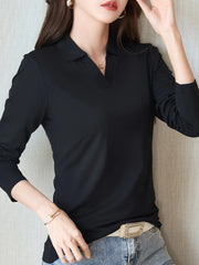 Women's Long Sleeve Cotton Top | OWNLUXE