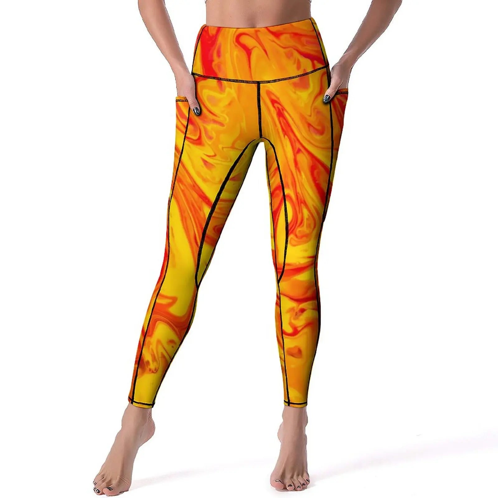 Women's High-Waist Printed Leggings – Stretchy, Comfortable & Casual