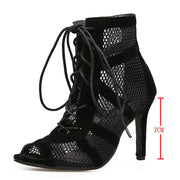 Women's Open-Toe Ankle-Strap Lace-Up Pumps | OWNLUXE