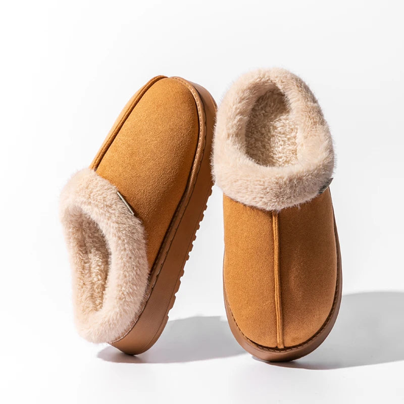 Plush Winter Home Slippers – Unisex Warm Indoor & Outdoor Shoes