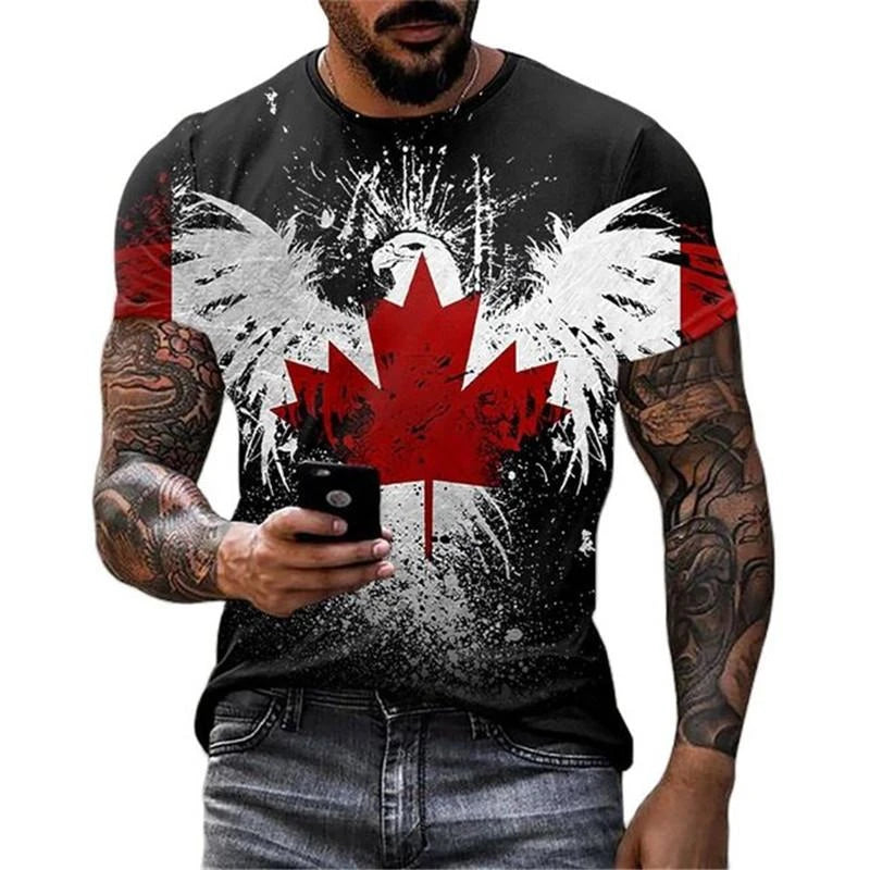 Retro Canada Maple Leaf 3D T-Shirt | OWNLUXE