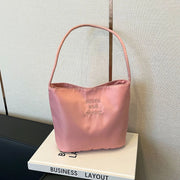 Nylon Embroidered Bucket Bag | OWNLUXE