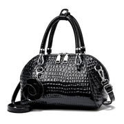 Yellow Crocodile Pattern Tote Bag - Small Shell Messenger