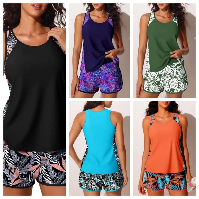Tie-Dye Sport Tankini Set | OWNLUXE
