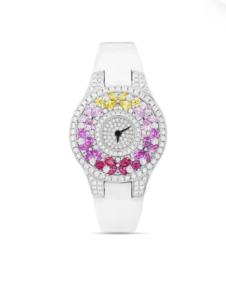 Women's Luxury Stainless Steel Zircon Bracelet Watch – Elegant Jewelry Timepiece
