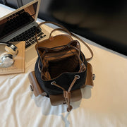 Compact Multi-Pocket PU Leather Backpack - Korean Fashion Mini Bag | OWNLUXE