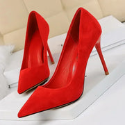 Women's Stiletto High-Heel Pumps (Orange) | OWNLUXE