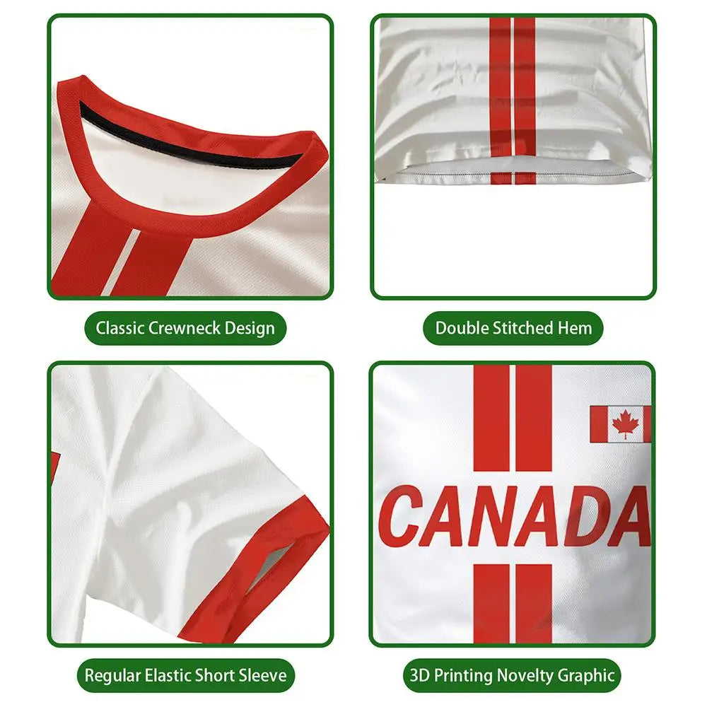 Canada Flag Print Sports Jersey – Breathable Unisex Tee | OWNLUXE