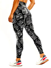 Seamless High-waisted Nude Felling Printed Pants Women's | OWNLUXE