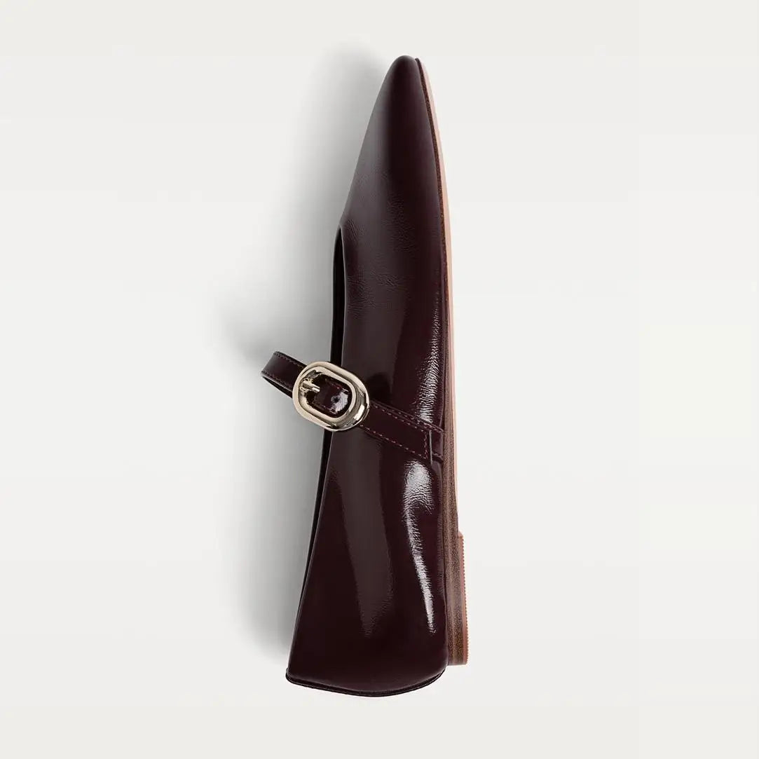 Women's Round Toe Leather Flats – Shop at OWNLUXE