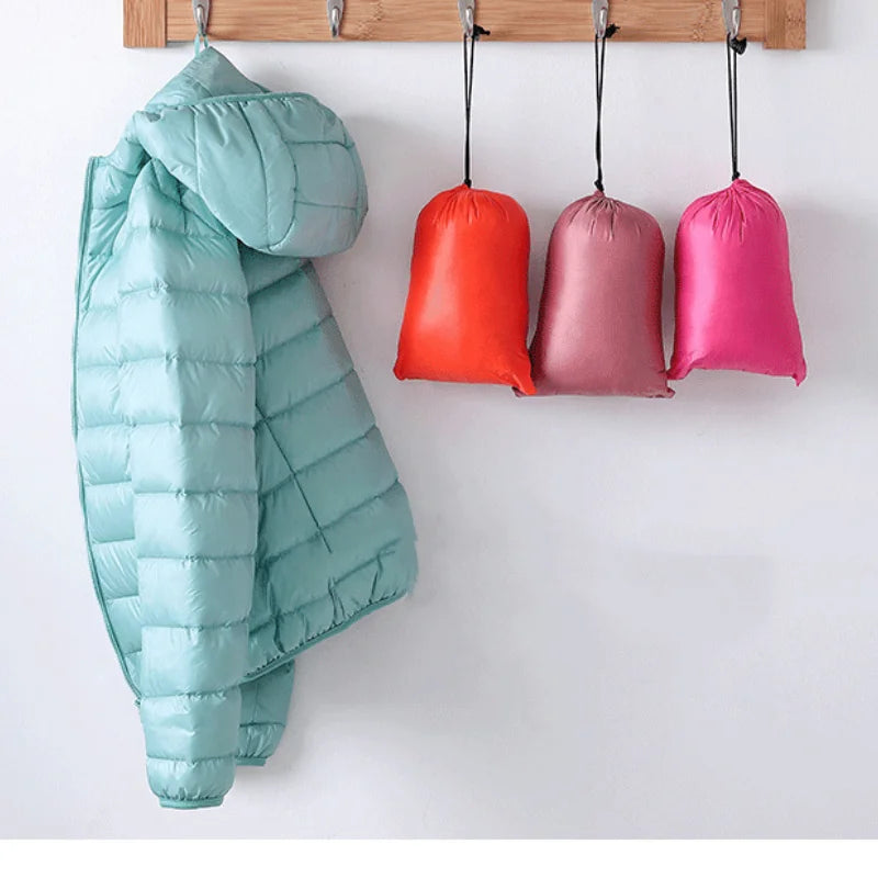 Women's Hooded Jacket (Leather Pink) | OWNLUXE