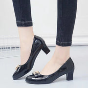 Patent Leather Butterfly-Knot Pumps | OWNLUXE