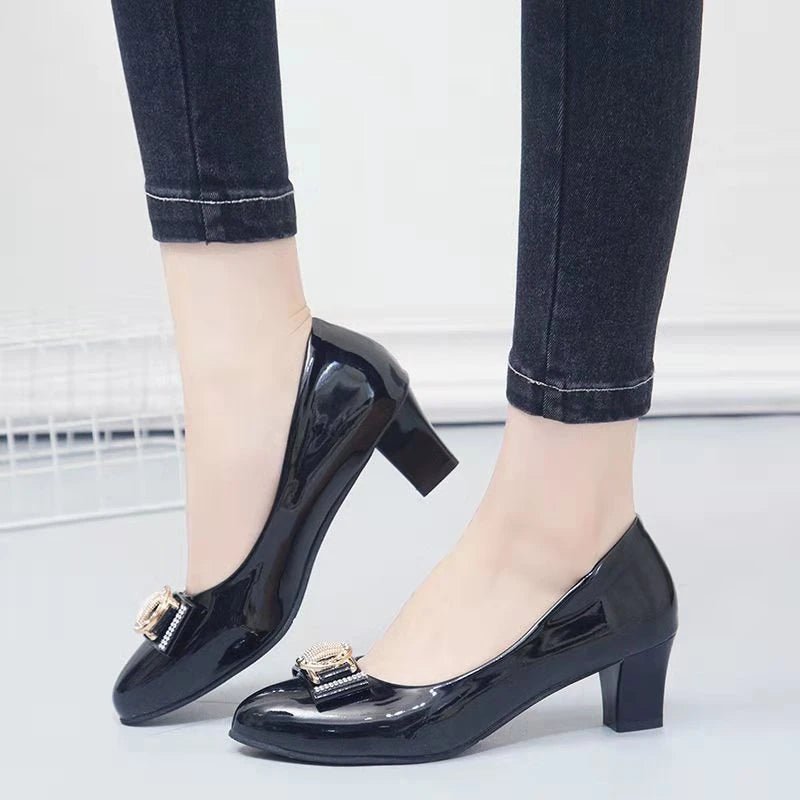 Leather Pointed-Toe Dress | OWNLUXE