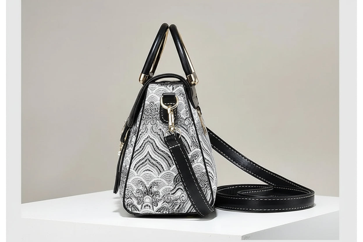 Women's Luxury Designer PU Leather Shoulder Bag - Casual Tote with Bow Decoration