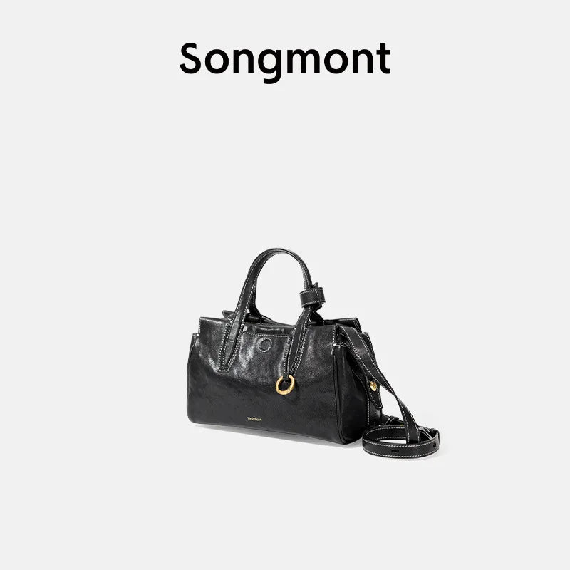 Genuine Leather Mini Boston Bag | OWNLUXE