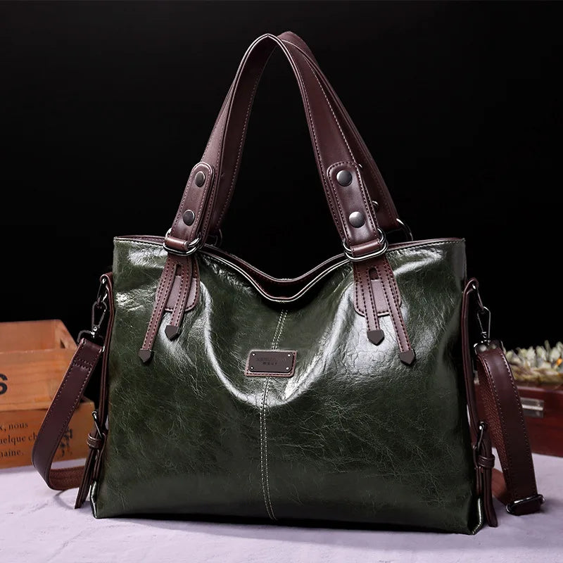 Vintage PU Leather Crossbody Bag – Compact Shoulder Bag with Adjustable Strap