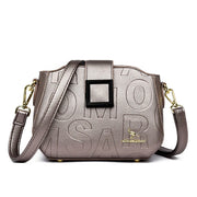 Geometric Flap Crossbody Bag – Microfiber Leather Shoulder Bag with Adjustable Strap