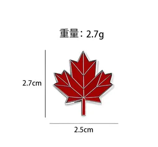 Canadian Maple Leaf Flag Brooch – Enamel Alloy Chest Pin & Clothing Accessory | OWNLUXE