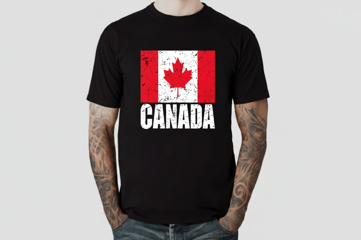 True North Strong Canada T-Shirt – Canadian Map Flag Maple Leaf Tee | OWNLUXE