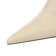 Women's Pointed Toe Leather Retro Pumps – Shop at OWNLUXE