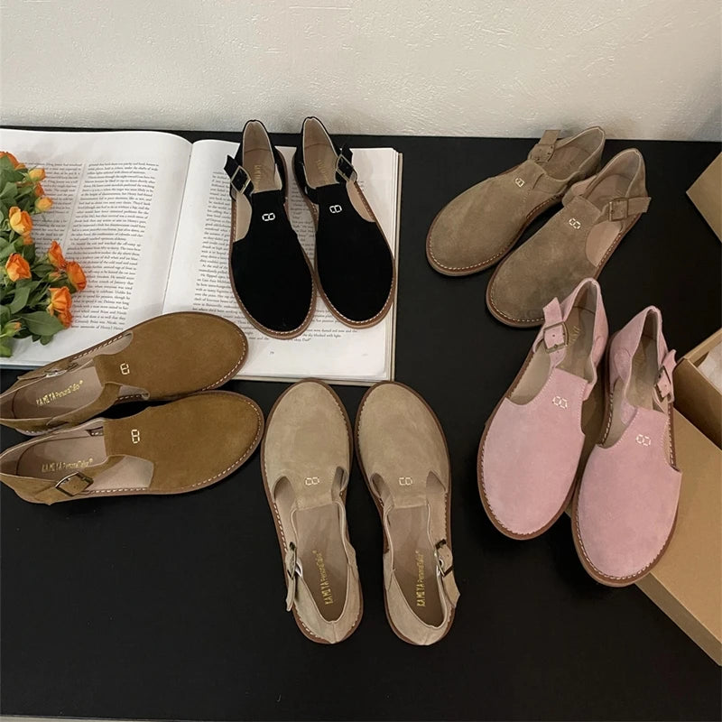 Women's Leather Retro Sandals (Khaki) | OWNLUXE