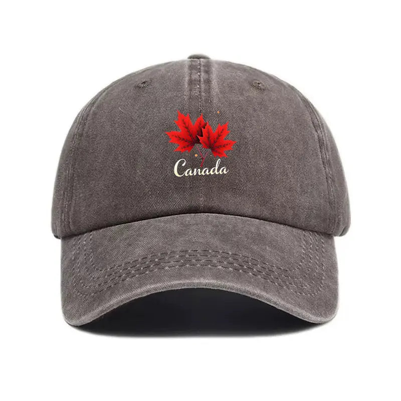 Canada Maple Leaf Vintage Baseball Cap – Washed Distressed Retro Hat | OWNLUXE