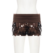 Sequin Low-Waist Shorts | OWNLUXE
