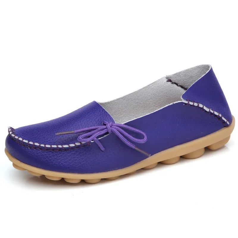 Women's Leather Plus-Size Loafers (Khaki) – Shop at OWNLUXE
